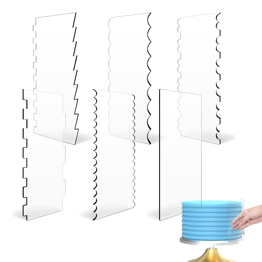 Offset Spatula Set - 2 adet Akrilik Kek Kazıyıcı Seti