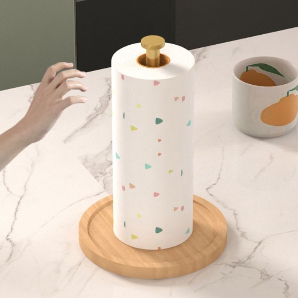 Kitchen Baking Paper Holder - Modern Ahşap Tabanlı Mutfak Kağıt Rulo