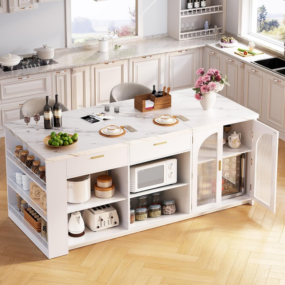 Kitchen Queen - 71' Genişliğinde Depolama Alanlı Mutfak Adası,