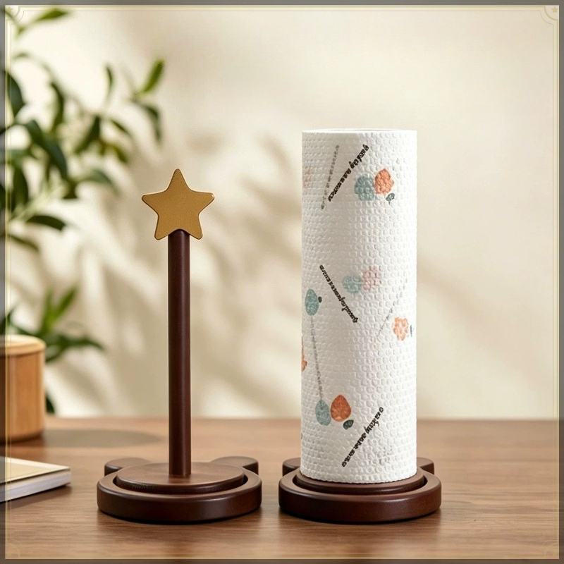 Kitchen Baking Paper Holder - Ahşap Yaratıcı Tasarım Mutfak Kağıt Havlu