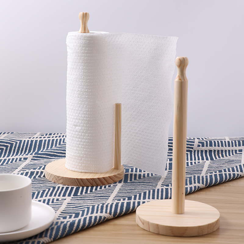 Kitchen Baking Paper Holder - 1 adet Ahşap Ayaklı Kağıt Havlu