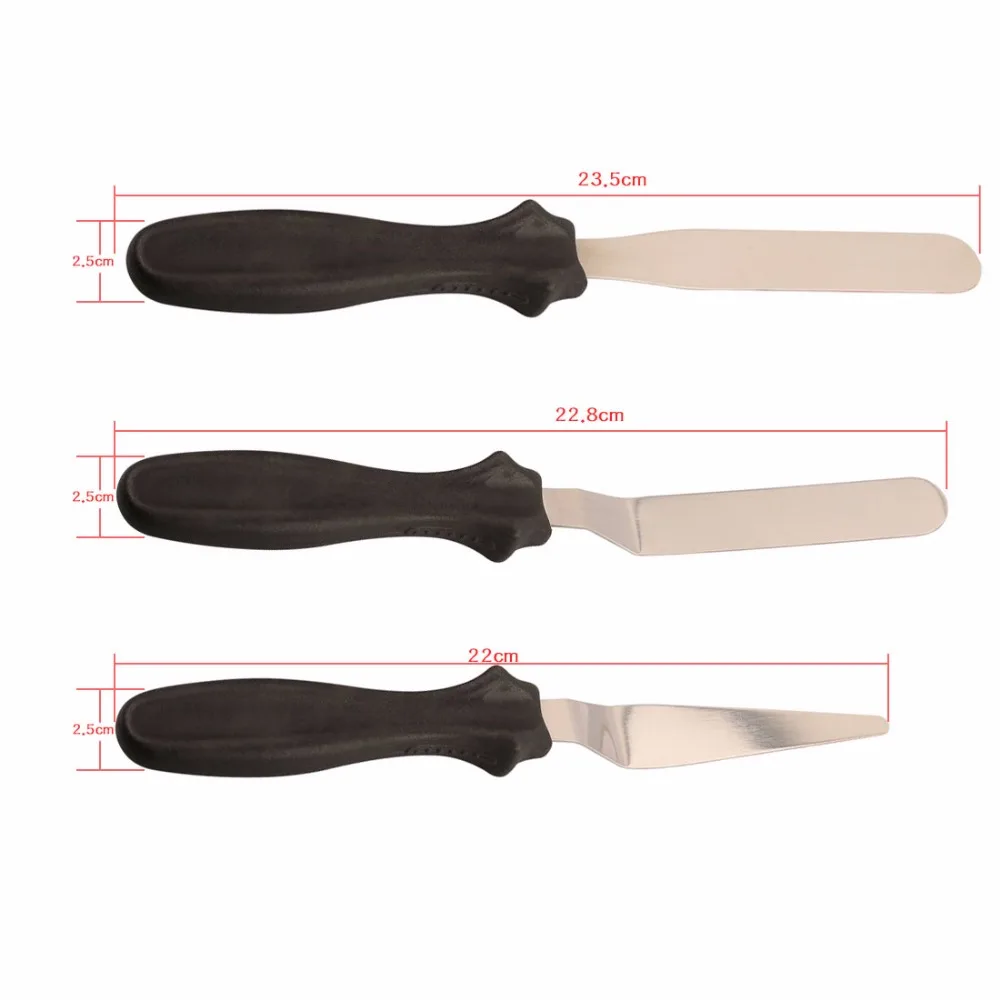 3 adet/takım Spatula Bıçak Açı - Offset Spatula Set incelemesi ve fiyatı